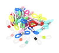 LUOZZY 100 pezzi di terminali regolabili in gomma per occhiali da vista, connettori terminali per occhiali da vista, collane e catene