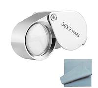 Lupa de Bolsillo de 30 Aumentos,Lente Geologia, Lente di Ingrandimento da Gioielliere Lente di Ingrandimento Gioielliere per Gemme, Diamanti, Piante