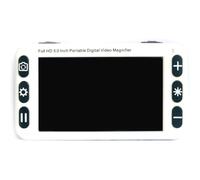 Lupa elettronica portatile, lettore video digitale 5 pollici, schermo LCD, zoom 2X-48X, aiuto per la vista ridotta, 26 modalità di colore, output AV HDMI verso TV(White)