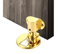 LUPATDY 2 fermaporta magnetico in metallo, fermaporta regolabile, con nastro adesivo e viti, autoadesivo, per uffici, casa (dorato)