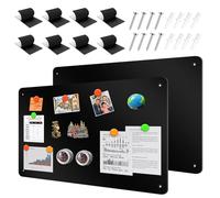 LUPATDY 2 lavagne magnetiche da 43 x 30 cm, lavagna magnetica per bambini, lavagna magnetica per cucina, ufficio, frigorifero (nero)