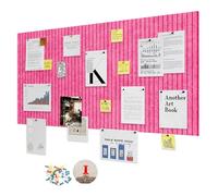 LUPATDY Bacheca Autoadesiva in Feltro, Bacheca in Sughero 60 x 40 cm, Lavagna in Sughero per Promemoria, 0,9 cm Spessore, Decorazione da Parete, Lavagna Pieghevole con Puntine, Pesca