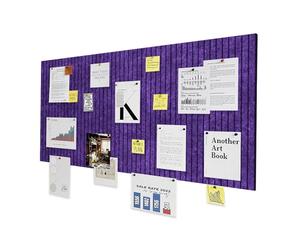 LUPATDY Bacheca Autoadesiva in Feltro, Bacheca in Sughero 60 x 40 cm, Lavagna in Sughero per Promemoria, 0,9 cm Spessore, Decorazione da Parete, Lavagna Pieghevole con Puntine, Viola