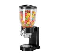 LUPATDY Dispenser Cereali 3.5 L, Contenitore da Cucina con Coperchio, Doppio Contenitore per Cereali, Chicchi di Caffè, Alimenti Secchi, Caramelle, Riso - Nero