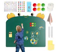 LUPATDY Montessori Lavagna magnetica per bambini, grande 66 x 90 cm, parete magnetica per bambini con gessetti, lavagna lavabile con colla rimovibile per cameretta dei bambini, decorazione, scuola