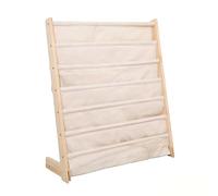 LUPATDY Montessori - Libreria in legno, 6 ripiani con tasca, per camera dei bambini, organizer per libri e sala giochi, 75 x 30 x 80 cm (beige)