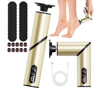 LUPATDY Pedicure Elettrico Professionale 2 in 1 Pieghevole, Set per Manicure e Pedicure con 30 Accessori, Rimuovi Calli e Lucida Unghie, 9 Velocità Regolabili, Senza Fili 8H Durata (Champagne)