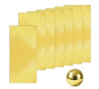 LUPATDY Piastrelle a specchio autoadesive, piccole piastrelle a mosaico per fai da te, sfere da discoteca, decorazione da parete e regali artigianali, oro