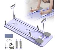 LUPATDY Pilates Board, set pieghevole per pilates, per la casa, multifunzione, con contatore, rimbalzo automatico per la forza nucleare e l'allenamento addominale, viola