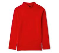 Lupetto rosso bambino e bambina in caldo cotone - Made in Italy - Maglia termica invernale a collo alto, morbidissima e traspirante, perfetta per scuola, recite e feste di Natale - Taglia 10 anni