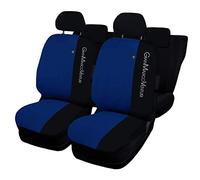 Lupex Shop Copri-sedili Auto Compatibili Panda Seconda Serie (mod.169) Versione 50e50 | Blu Royal | Set Copri-Sedile Anteriori e Posteriori | Logo Ricamato | Airbag Compatibile | Accessori Auto