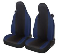 Lupex Shop Coprisedili auto compatibili con Smart fortwo, 450 451 e 453, Made in Italy, Tessuto Policotone (Nero - Blu Scuro) SL