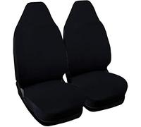 Lupex Shop Coprisedili auto compatibili con Smart Fortwo prima serie W450 dal 1998 al 2007, Nero, Made in Italy, Logo Ricamato, tessuto poliestere, set sedili completi anteriori