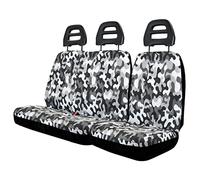 Lupex Shop Set Coprisedili Universali per Furgone 3 Posti misto Cotone poliestere, singolo + doppio, Cintura Bassa, colore Mimetico Chiaro