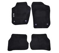 Lupex Shop TPMIS4FIX_Ibiza.14 Tappetini Auto in Moquette con Logo per Seat Ibiza del 2014 con 4 Clip