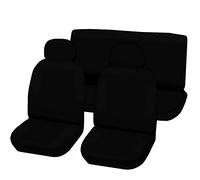Lupex Shop Utilitaria_jn Coprisedili Universali Per Auto Medio Piccole, Jeans Nero, Set Fodere Sedili Utilitaria Anteriori e Posteriori, in Poliestere, prodotto Made in Italy