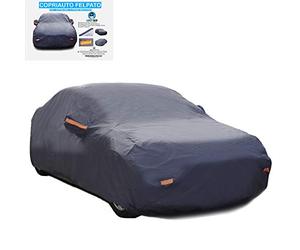 LupexShop Telo COPRIAUTO Auto Copri Auto Felpato 250g con 6 Strappi Catarifrangenti - Impermeabile e con Doppia Cucitura - Size XL