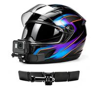 Lupholue Kit di montaggio per casco da moto con cuscinetti curvi adesivi Compatible with DJI Osmo, Insta 360, GoPro, Xiaomi Yi, SJCAM, Campark, APEMAN