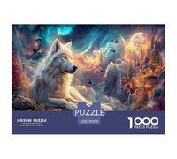 lupi Bianco Jigsaw Puzzle Impossible 1000Pcs Castello del cielo stellato Decorazione Per La Casa. Rilassamento E Intelligence Per Adulti E Ragazzi Da 14 Anni 70x50cm/1000pcs
