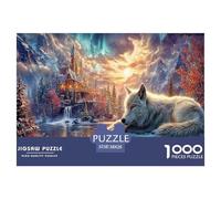 lupi Bianco Puzzle Impossibili 1000 Pezzi Snow Mountain Decorazione Per La Casa. Rilassamento E Intelligence Per Adulti E Bambini Da 12 Anni 38x26cm/1000pcs