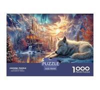 lupi Bianco Puzzle Impossibili 1000 Pezzi Snow Mountain Decorazione Per La Casa. Rilassamento E Intelligence Per Adulti E Bambini Da 12 Anni 70x50cm/1000pcs