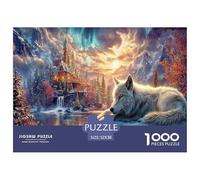 lupi Bianco Puzzle Impossibili 1000Pcs Snow Mountain Decorazione Per La Casa. Giochi Rilassamento E Intelligence Per Adulti E Bambini Da 12 Anni 52x38cm/1000pcs