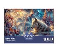 lupi Bianco Puzzle Impossible 1000 Pezzi Snow Mountain Decorazione Per La Casa. Rilassamento E Intelligence Per Adulti E Bambini Da 12 Anni 38x26cm/1000pcs