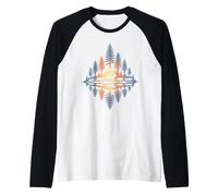 Lupi Caccia Alce Lago Riflessione sul Lago Maglia con Maniche Raglan