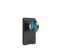 Lupi che ululano alla luna nel cielo notturno stellato Art Style Meme PopSockets PopWallet per MagSafe