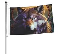 Lupi e acchiappasogni Bandiera da giardino 2 x 3 Ft Bandiera per esterni Bandiera Brezza Bandiera a prova di scolorimento per casa casa esterna decorazione interna
