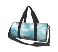 Lupi grigi Lupo grigio Lupo solitario, Borsone da viaggio di grande capacità Borsa rotonda Borsa da viaggio sportiva Borsa da viaggio Borsa da fitness