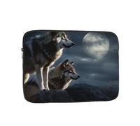 Lupi in The Moonlight - Custodia per computer portatile da 12 pollici, impermeabile, leggera, per computer portatile