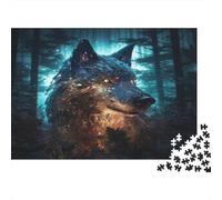 Lupi Jigsaw Puzzle Impossible 1000Pcs foresta oscura Decorazione Per La Casa. Rilassamento E Intelligence Per Adulti E Bambini Da 12 Anni 1000pcs (75x50cm)