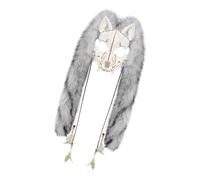 Lupi mannari pelliccia sintetica vichinghi volpi pelosi animale maschera Halloween Cosplay accessorio costume Wendigo copricapo lupo mannaro costume accessorio cosplay