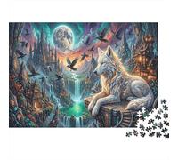 lupi Puzzle Da 1000 Pezzi Cartone Spesso Fortezza Moonlit Canyon Fai Da Te Per Anziani Allenamento Cognitivo, Tempo Libero, Legame Familiare 38x26cm/1000pcs