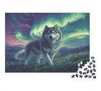 Lupi Puzzle Impossibili 1000 Pezzi Aurore del Nord Decorazione Per La Casa. Rilassamento E Intelligence Per Adulti E Ragazzi Da 14 Anni 1000pcs (75x50cm)