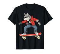 Lupi Skateboarder/Skater Wolf Maglietta
