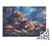 Lupi sogno Puzzle 1000 Pezzi In Lupo abbraccia Resistente E Durevole, Un Busta Di Puzzle A Rompicapo Per Enigma Per Il Relax Mentale, Ideale Per Vacanza Relax, Puzzle 52x38c
