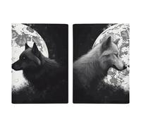 Lupi sotto la luna porta passaporto ultra sottile in pelle PU organizer per documenti da viaggio compatto premium internazionale per passaporto americano custodia per donne uomini