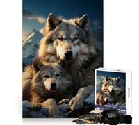 Lupi tra le montagne innevate - Puzzle da 1000 pezzi per adulti - Esercizio per la mente - Rilassante - Evasione - Taglio di precisione - Regalo di Natale ideale (50x75cm)