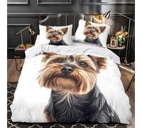 Lupi YinYang Set Di Copripiumino 3 pezzi microfibra morbida stampa 3D con federe con cerniera decorazione per camera da letto Mito della natura copripiumino for ragazze e adulti King（220x240cm）