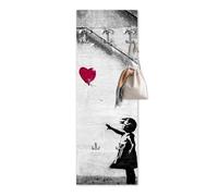 Lupia - Appendiabiti da Parete moderno con pannello in legno Stampato, There Is Always Hope 46x125 cm, Design grigio oro, 5 Ganci in metallo, Stampa HD, ingresso soggiorno camera da letto