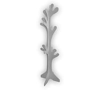 Lupia - Appendiabiti da Terra Albero Grey in Legno 40x170 cm, Grigio, 20 Ganci Arrotondati, Montaggio Facile, Design Shabby per Camera e Ingresso, Soggiorno, Ufficio