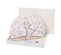 Lupia - Bomboniera con Scatola Bianca Quadro in Legno Memory Albero Abbraccio Mix 29x42 cm, Idea Regalo per Matrimonio Cresima Comunione Battesimo Anniversario Compleanno