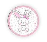 Lupia - Calamita, MAGNETI in Legno Set da 24 Pezzi D.4,5 cm CONIGLIETTA con Decorazione Stampata, segnaposto ricordino Regalo, bomboniera confettata, pensierino Battesimo o Evento