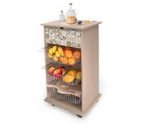 Carrello cucina portafrutta legno VINTAGE TILES VINTAGE salvaspazio 40X45H85 cm