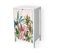 Lupia - Cassettiera Mobile Italy, Stile Minimal in Legno, 3 Cassetti, Stampa Banana Leaves Beige, Adatta a Ogni Stanza, 39x29xH60 cm, Organizer Colore Bianco Decorato