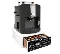 Lupia - Cassetto Porta Cialde Caffè e Porta Capsule 27x33x11 cm BLACKBOARD COFFEE, Contenitore Organizer per Caffè, Tè, Tisane e Zucchero, Angolo Bar in Legno Bianco Antimacchia per casa e ufficio