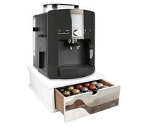 Lupia - Cassetto Porta Cialde Caffè e Porta Capsule 27x33x11 cm FLYER - A, Contenitore Organizer per Caffè, Tè, Tisane e Zucchero, Angolo Bar in Legno Bianco Antimacchia per casa e ufficio