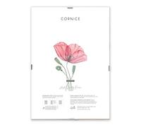 Lupia - Cornice a Giorno APPLY con Pannello Frontale Crilex in Acrilico, Made in Italy, Trasparente, per foto, documenti, pergamene, diplomi, stampe artistiche, poster, quadri moderni 25x35 cm